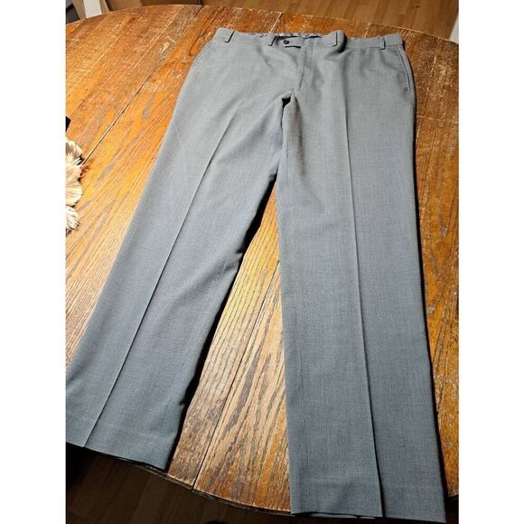 40x32 Lauren Ralph Lauren Grey Flat Front Dress Pants Trousers Slacks w Pockets - Picture 1 of 3